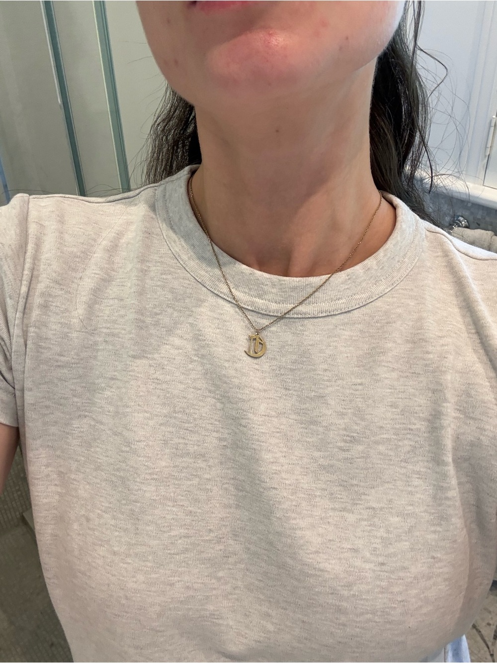 Gold Plated C Initial Pendant Necklace Dainty Letter Necklace